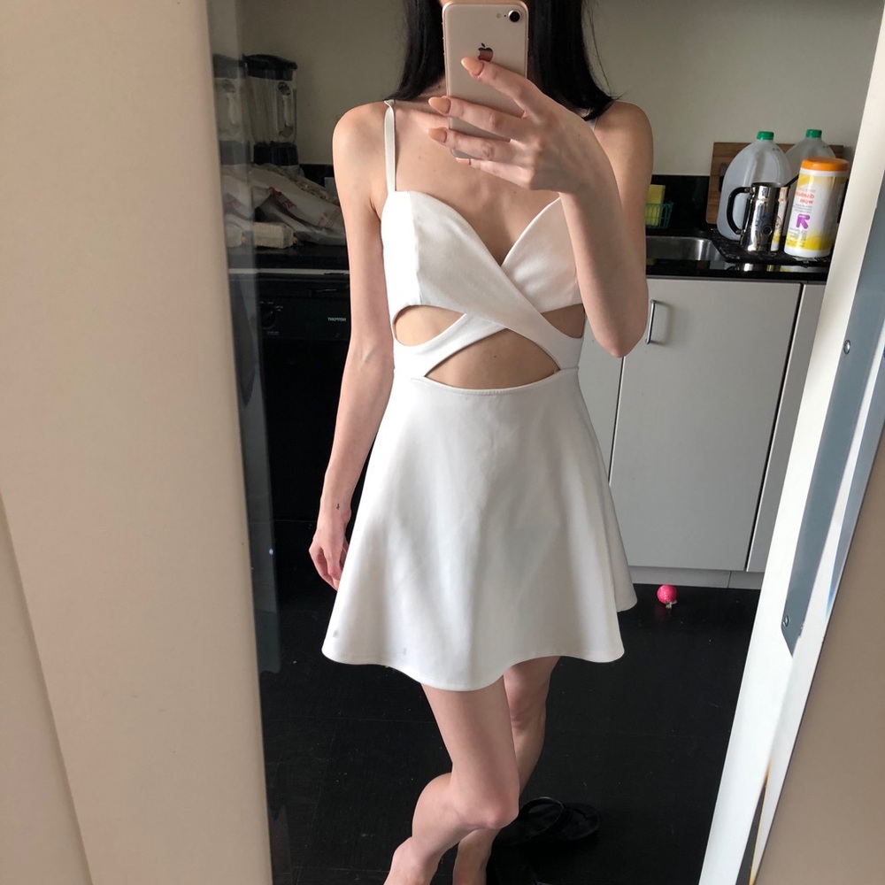 Nasty Gal cute sexy white minidress